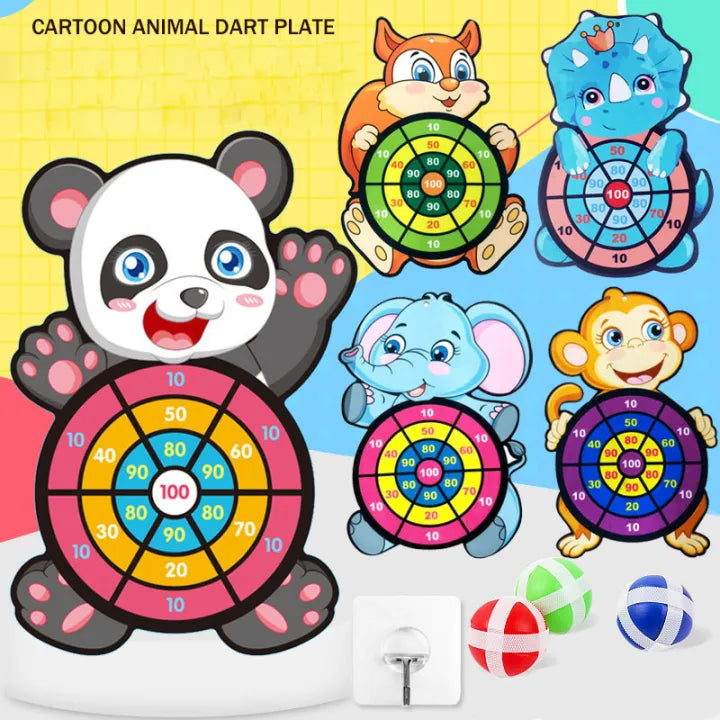 Montessori Dart Board Target Sports Game Toys For Children 3 4 5 6 Years Sticky Ball Throw Dartboard Toy Board Games For Kids